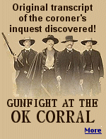 A missing handwritten transcript from the coroner's inquest after the gunfight at the OK Corral in Tombstone, Arizona has resurfaced in a dusty box after more than 125 years.